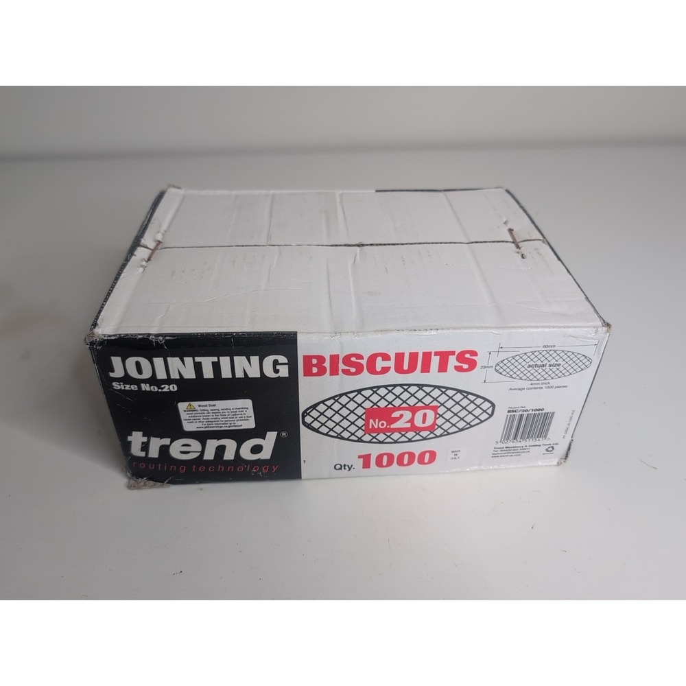 Trend 1000Pcs Certified Beechwood No. 20 Jointing Biscuits for Woodworking New